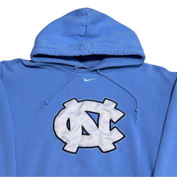 Vintage 2000s Nike Center Swoosh UNC Tarheels Hoodie Sweatshirt Adult Large - Picture 2 of 7